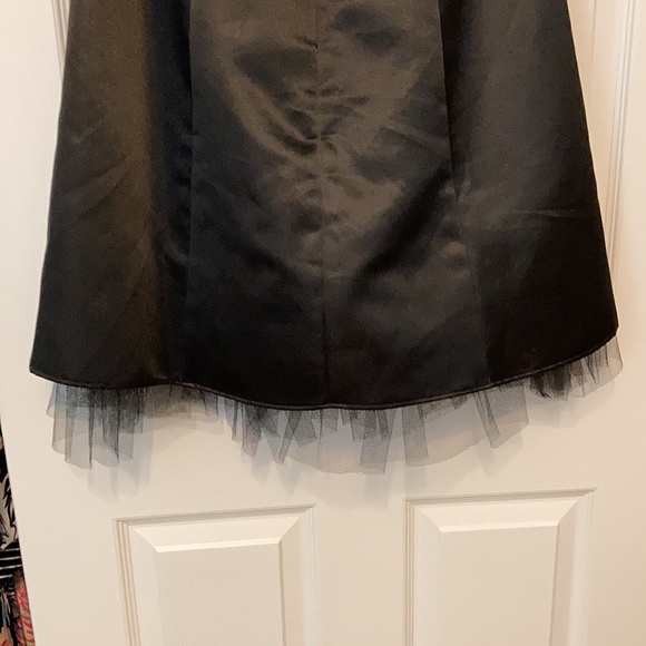 Black and Hot Pink Formal Strapless Dress - Picture 7 of 9